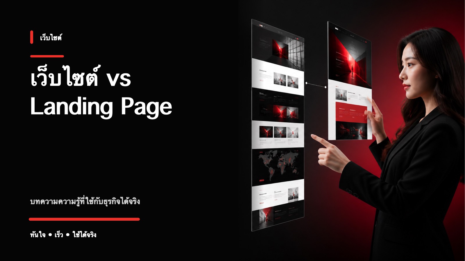 เว็บไซต์บริษัท กับ Landing Page ต่างกันอย่างไร เลือกแบบไหนดี